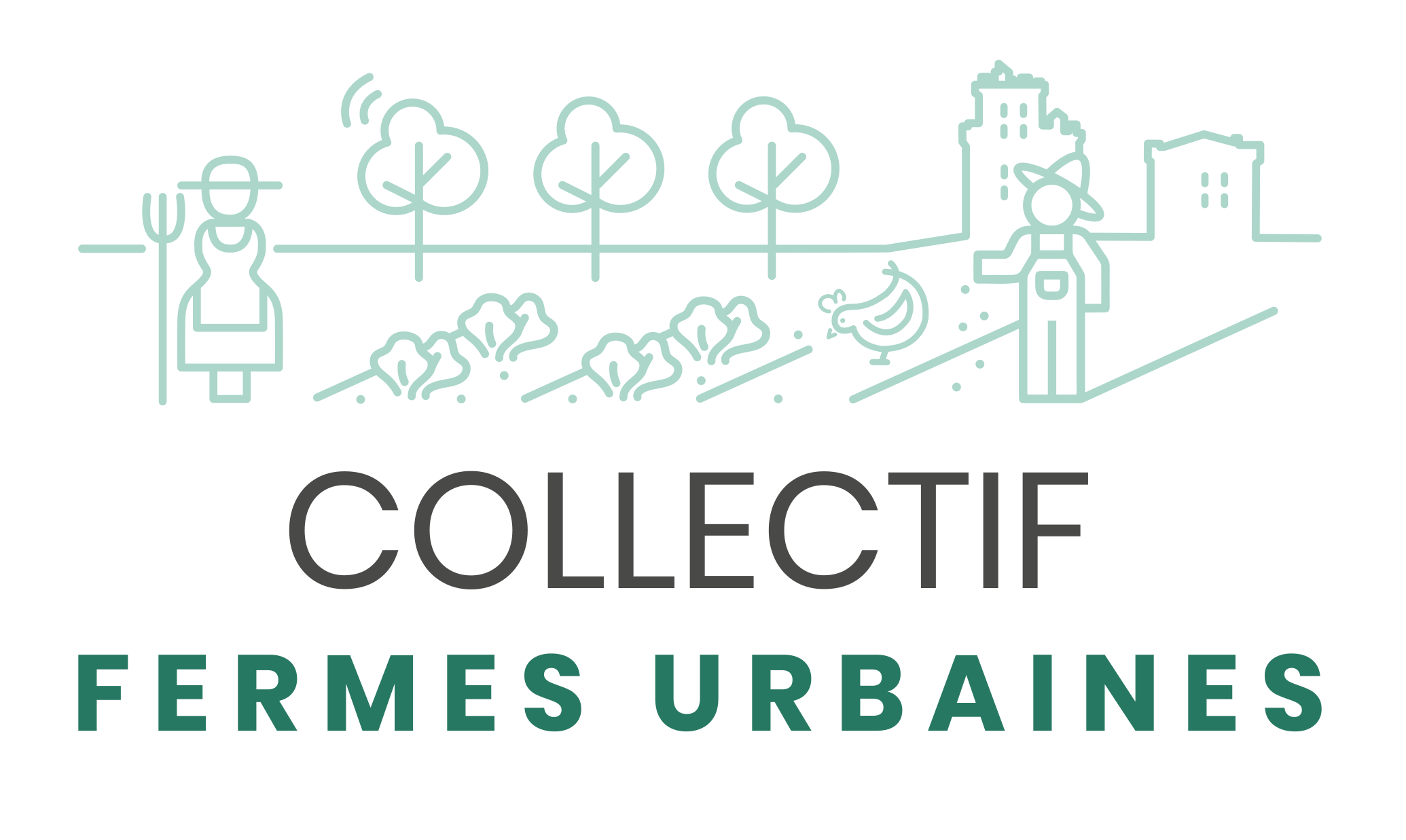 Le collectif des fermes urbaines Logo du collectif des fermes urbaines, partenaire d'Obsmart